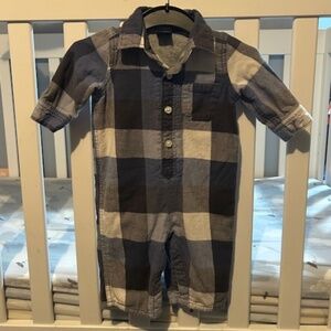 Baby Gap 3-6 month checkered boiler jumpsuit